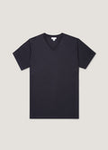 Men's Riviera Midweight V?neck T?shirt in Navy