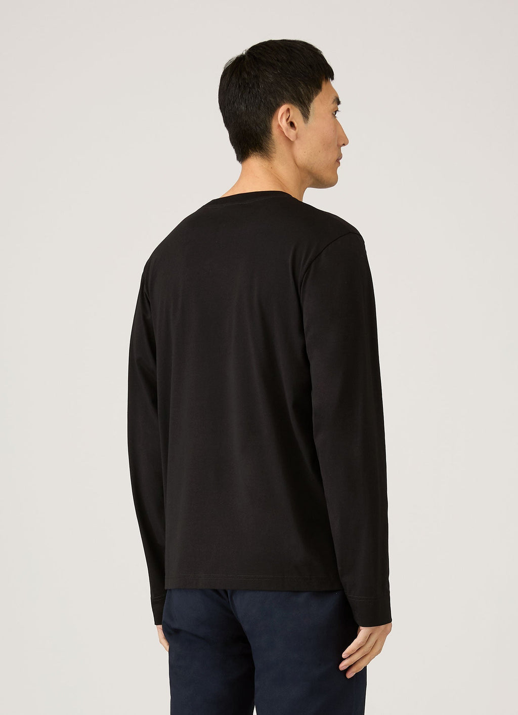 Men's Long Sleeve Riviera Midweight T?shirt in Black