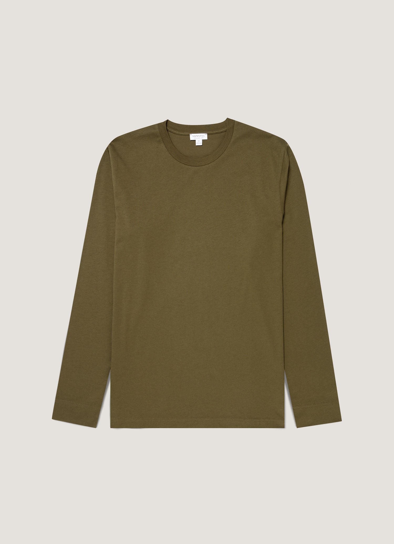 Men's Long Sleeve Riviera Midweight T?shirt in Deep Olive