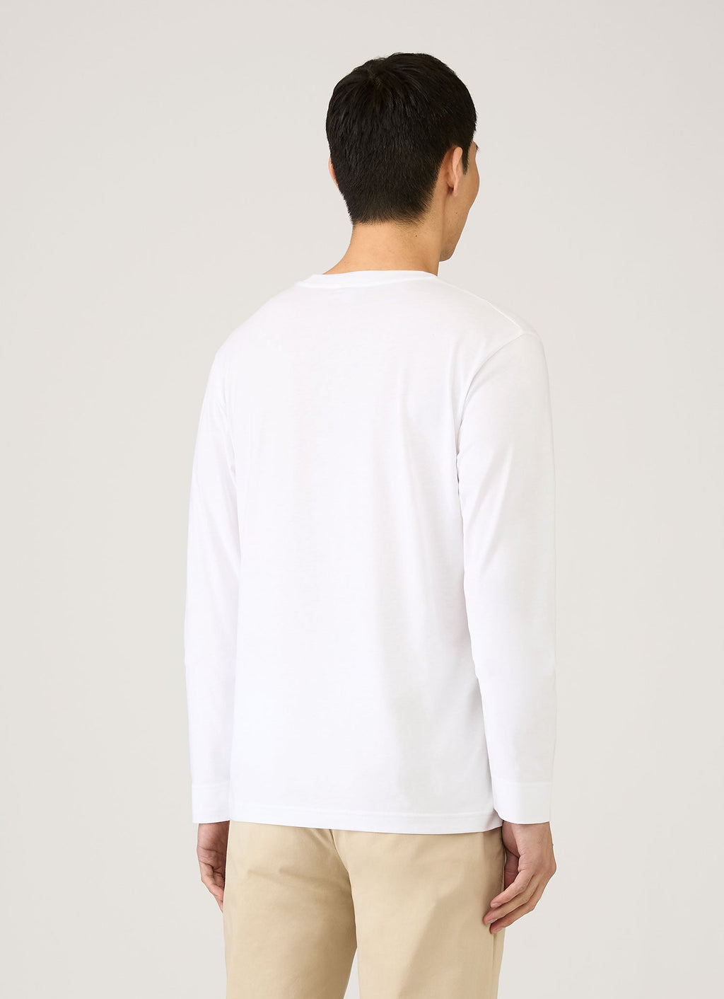 Men's Long Sleeve Riviera Midweight T?shirt in White