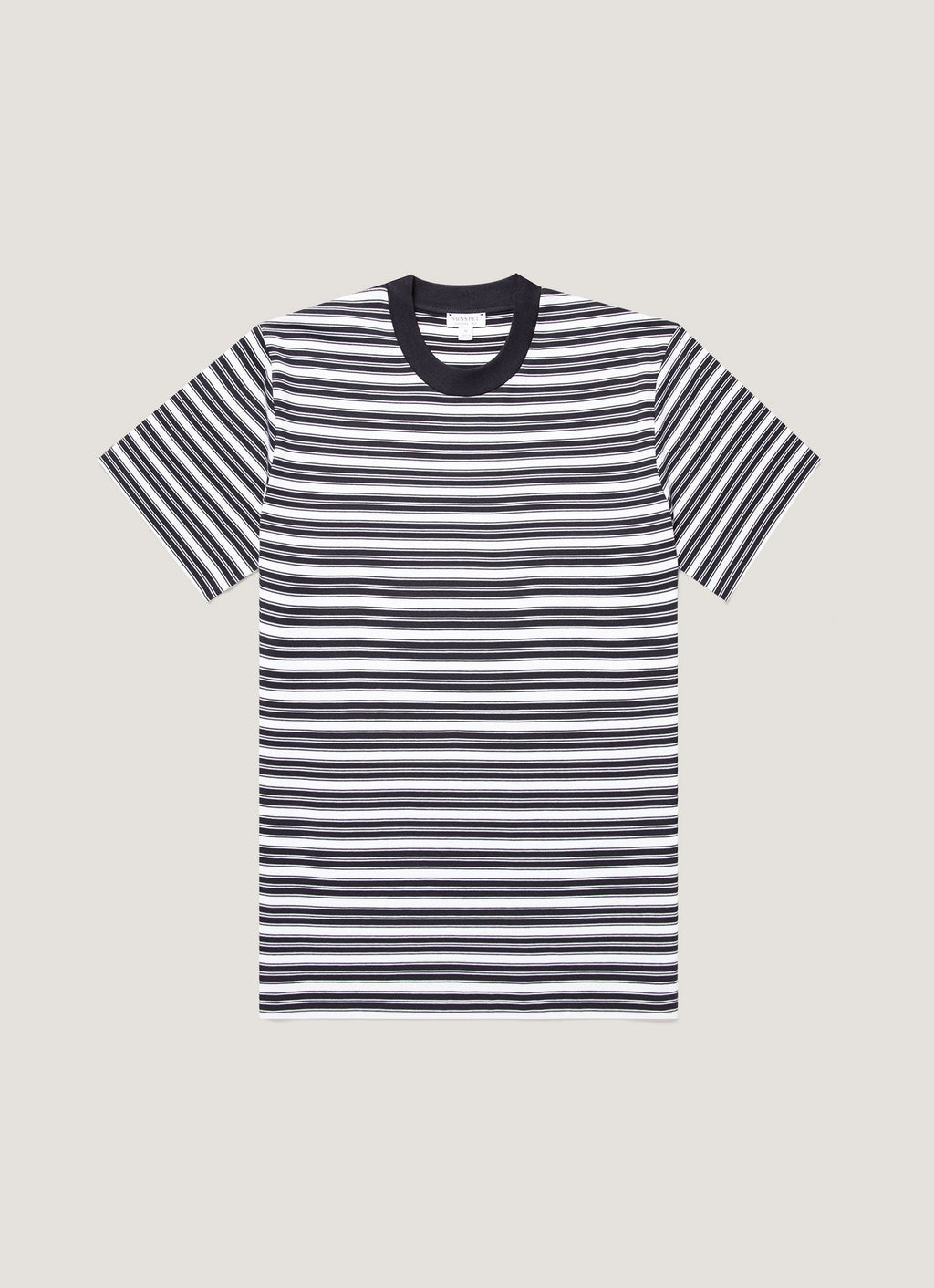 Men's Relaxed Fit Heavyweight T-shirt in White/Navy