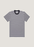 Men's Relaxed Fit Heavyweight T-shirt in White/Navy