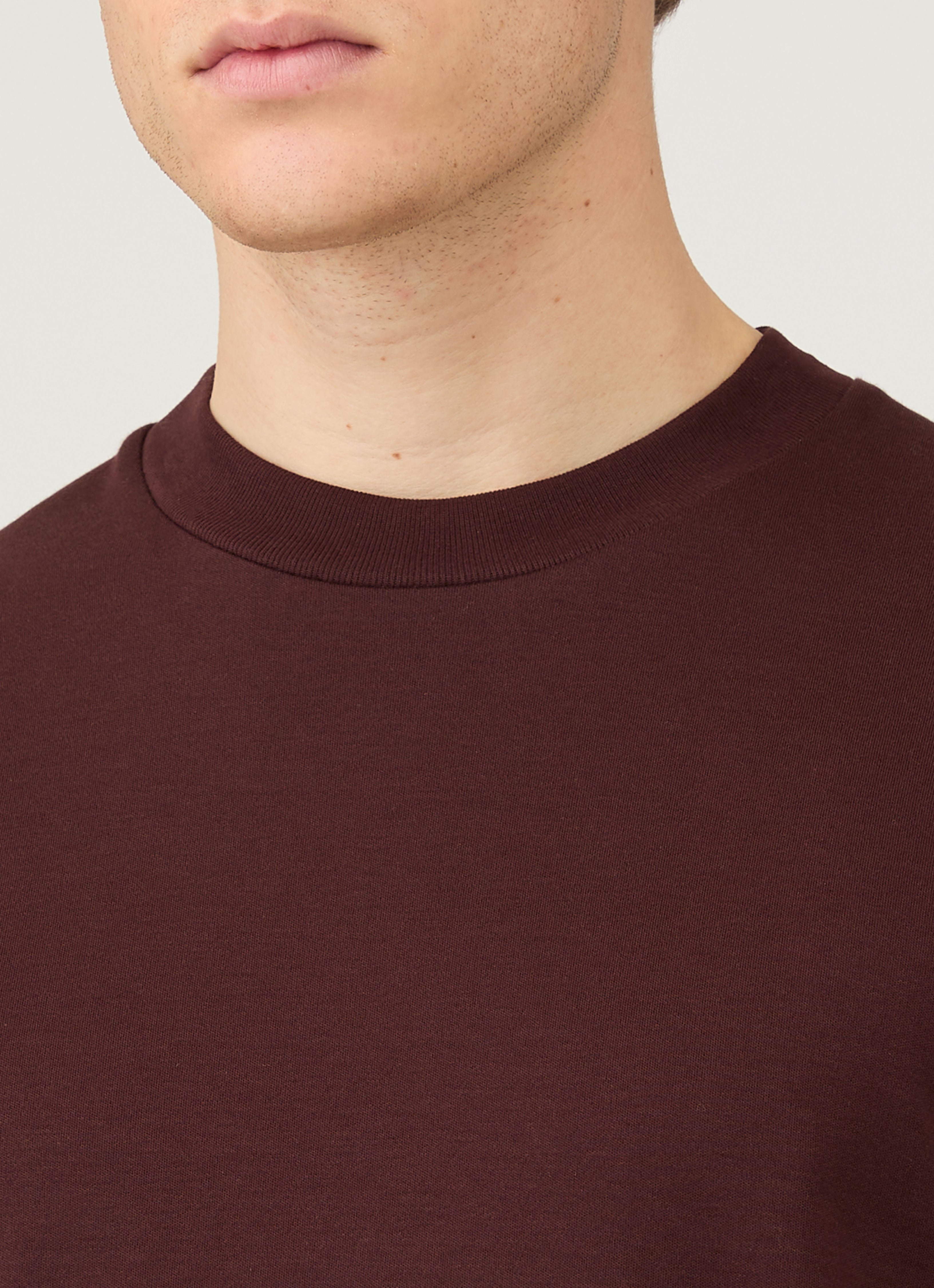 Men's Long Sleeve Heavyweight T-shirt in Bakelite