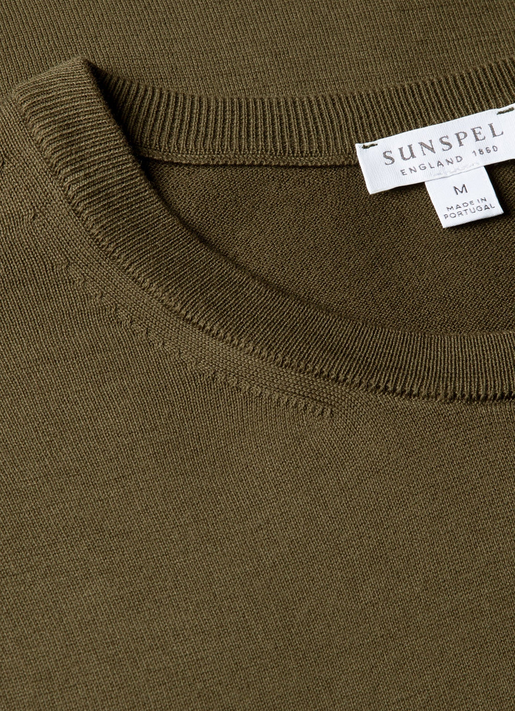 Men's Sea Island Cotton Knit T-shirt in Deep Olive