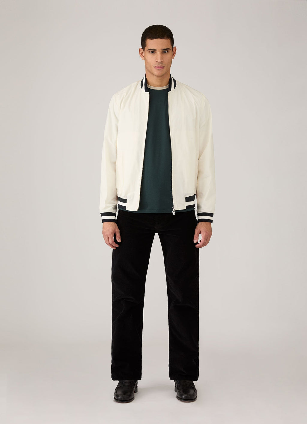 Men's Sunspel x Paul Weller Ringer T-shirt in Forest